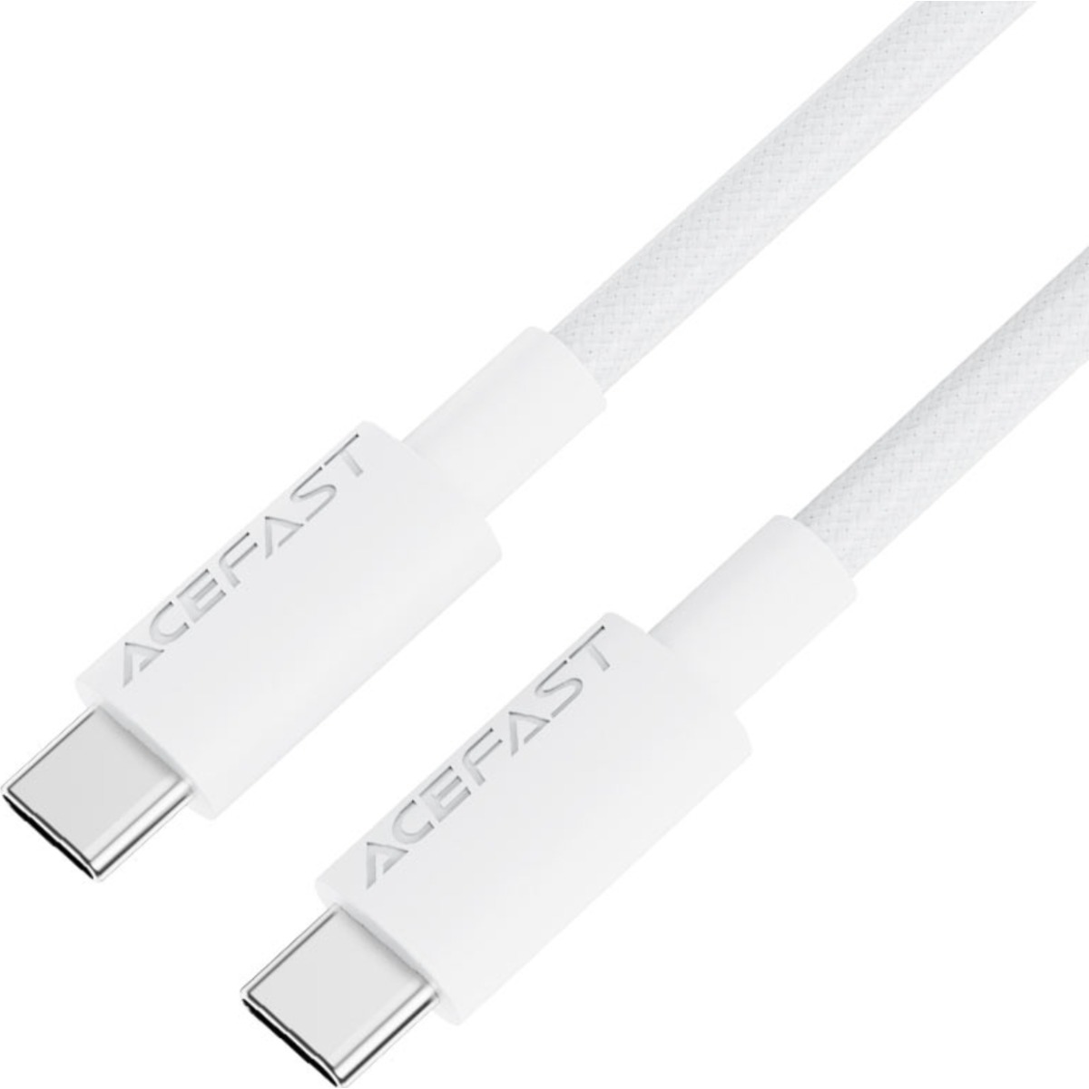 ايسفاست C18-03 كابل مضفر USB-C إلى USB-C - أبيض
