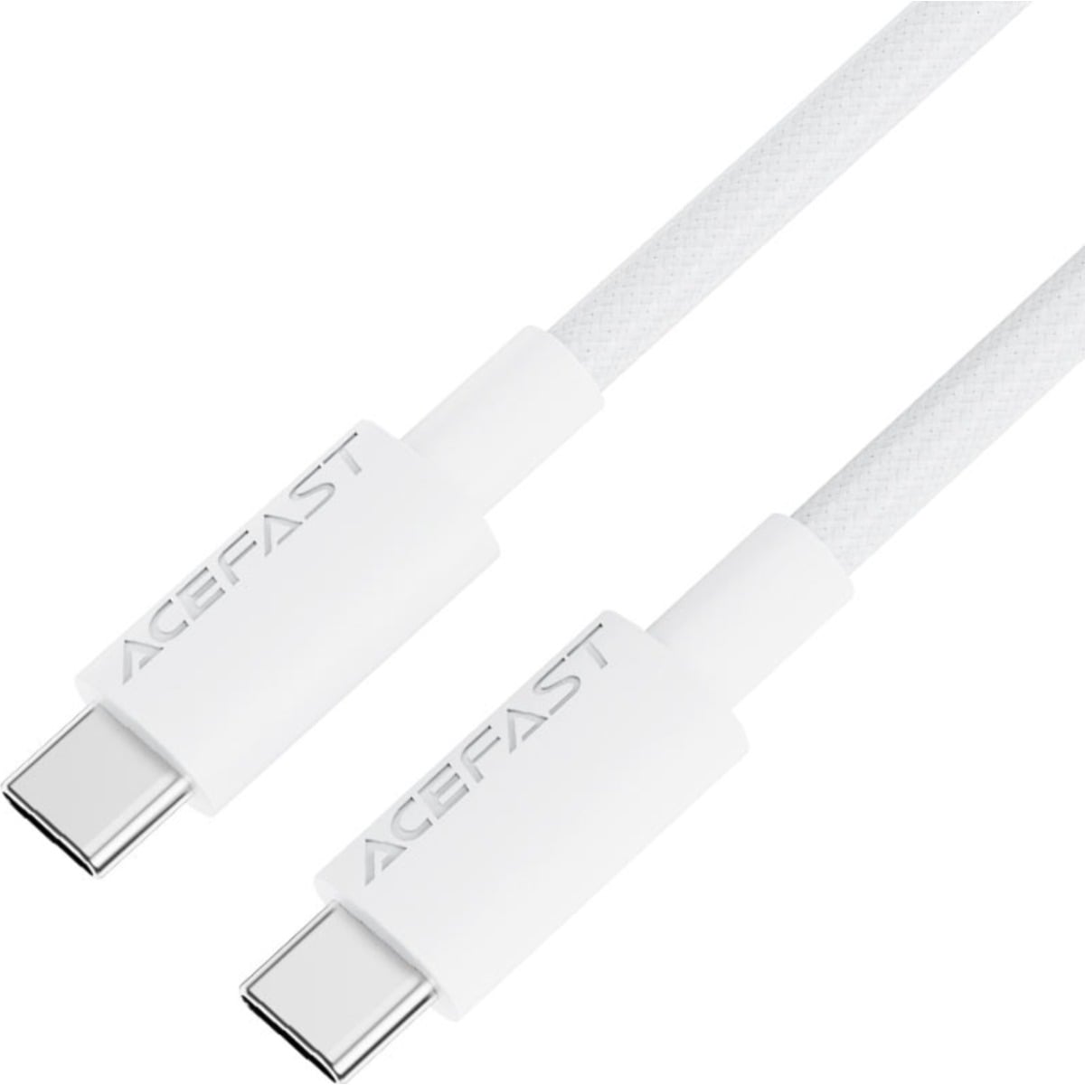 ايسفاست C18-03 كابل مضفر USB-C إلى USB-C - أبيض