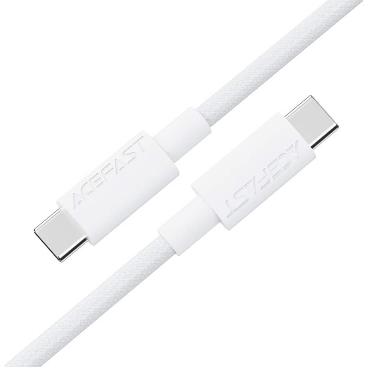 ايسفاست C18-03 كابل مضفر USB-C إلى USB-C - أبيض