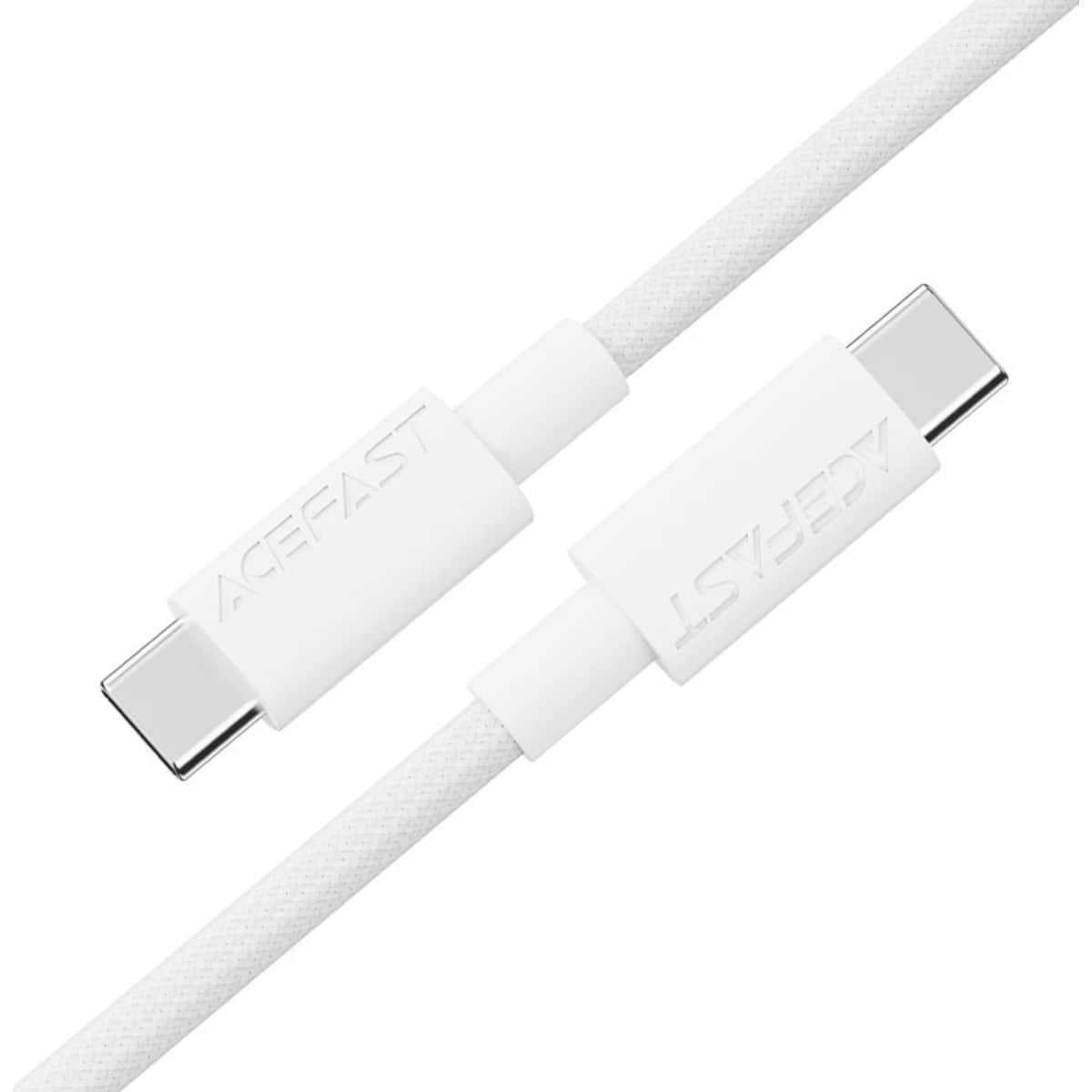 ايسفاست C18-03 كابل مضفر USB-C إلى USB-C - أبيض