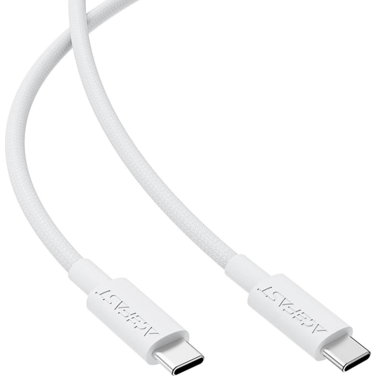 ايسفاست C18-03 كابل مضفر USB-C إلى USB-C - أبيض
