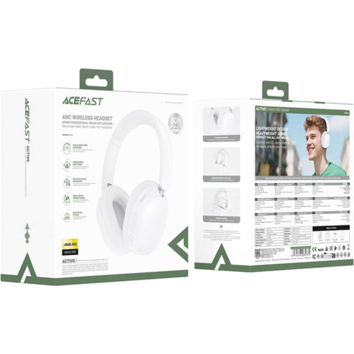 Acefast H12 Hybrid ANC Wireless Over Ear Headphones