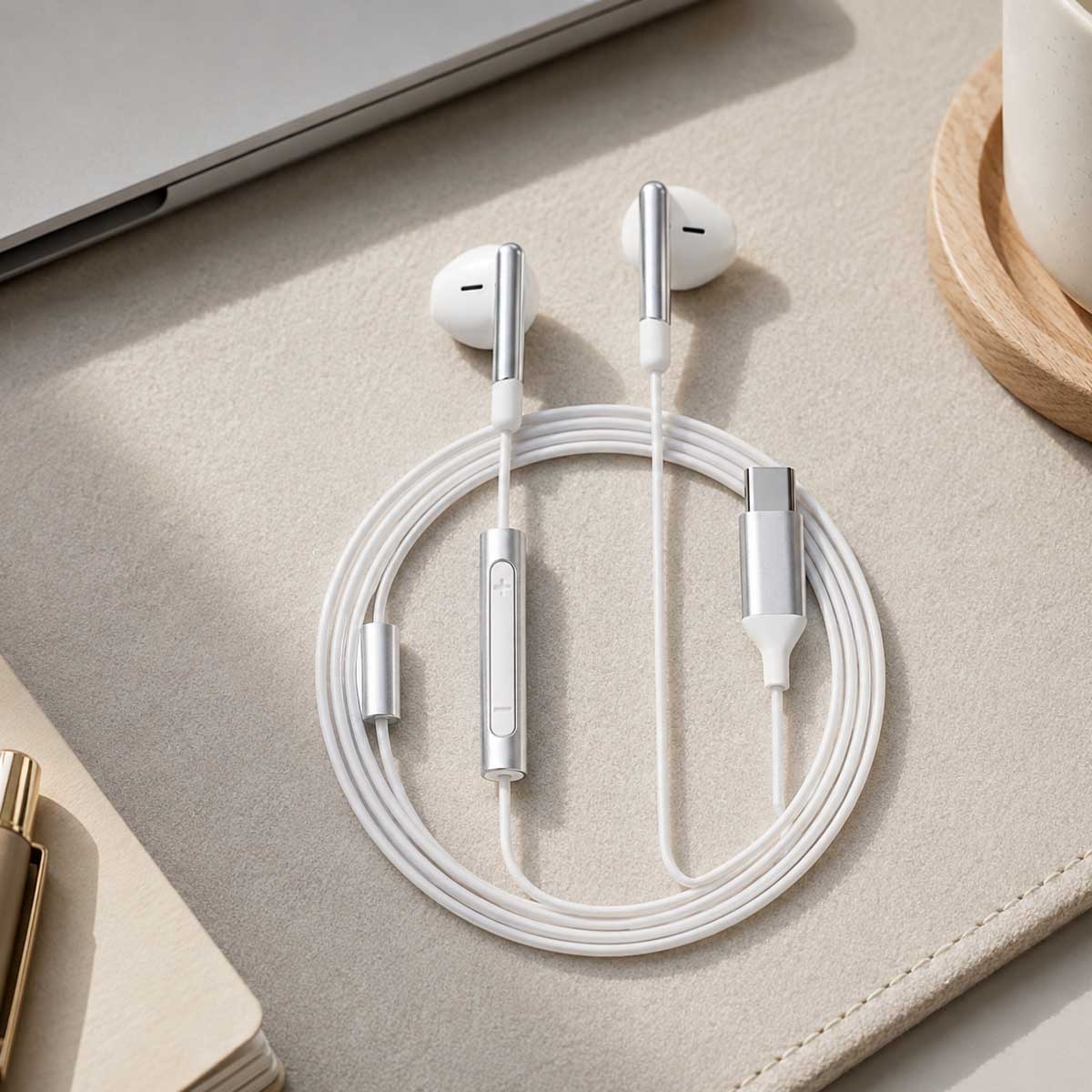 ايسفاست L3 سماعات أذن سلكية بمنفذ USB-C - أبيض