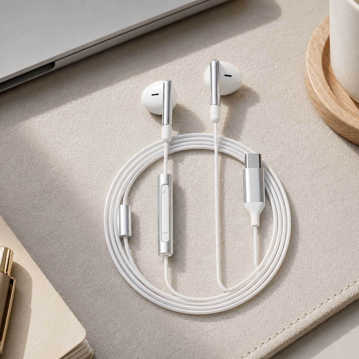 ايسفاست L3 سماعات أذن سلكية بمنفذ USB-C - أبيض