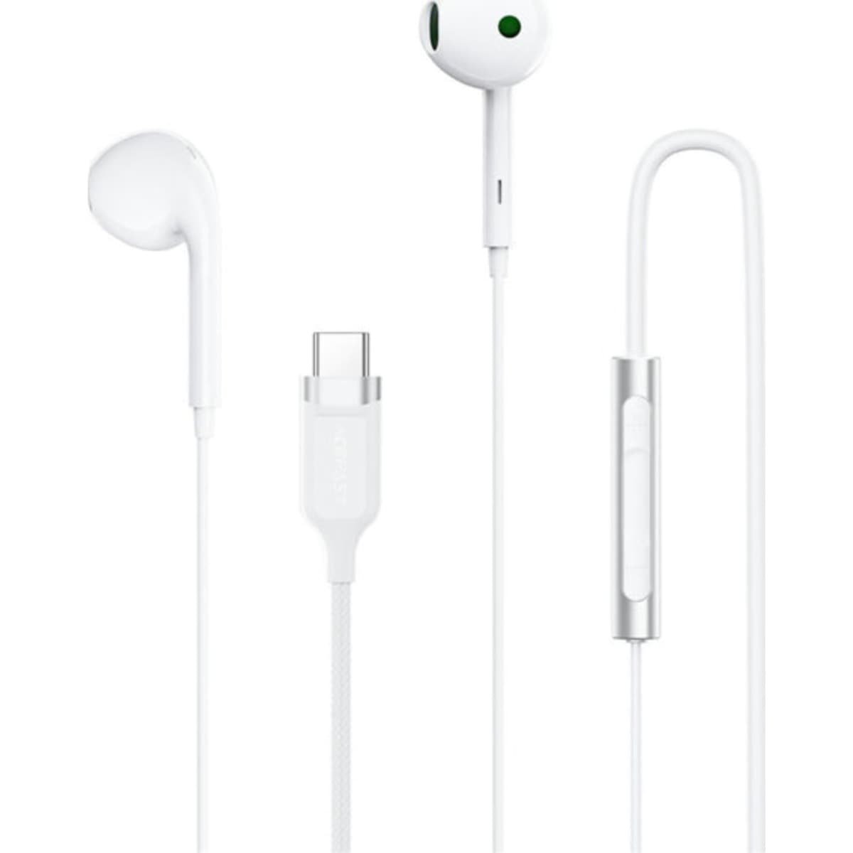 Acefast White L7 USB-C Semi-In-Ear Wired Earphones