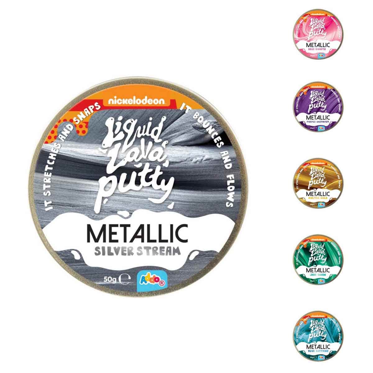 Addo 50g Nickelodeon Liquid Lava Metallic Assorted Putty Unisex, 3-4 Years