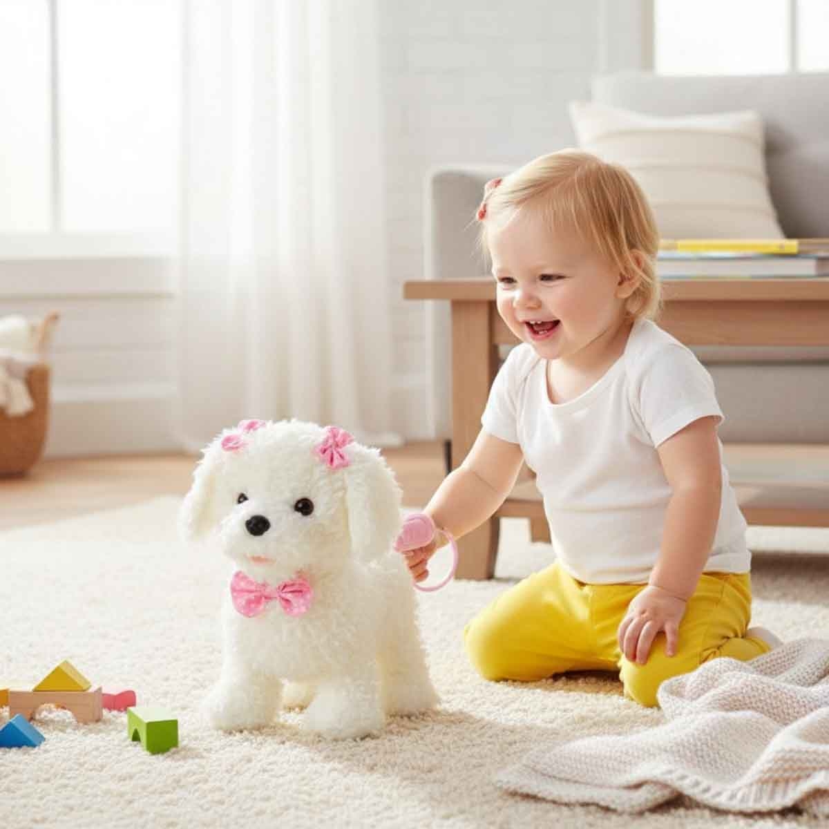 Addo Pitter Patter Walk Along Poodle Plush Toy Unisex, 3-4 Years