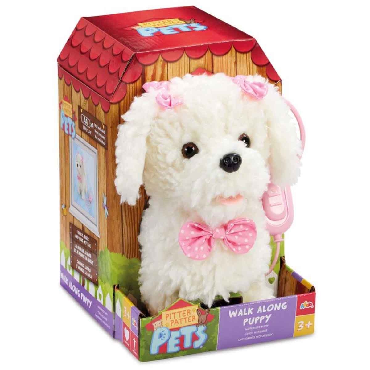 Addo Pitter Patter Walk Along Poodle Plush Toy Unisex, 3-4 Years