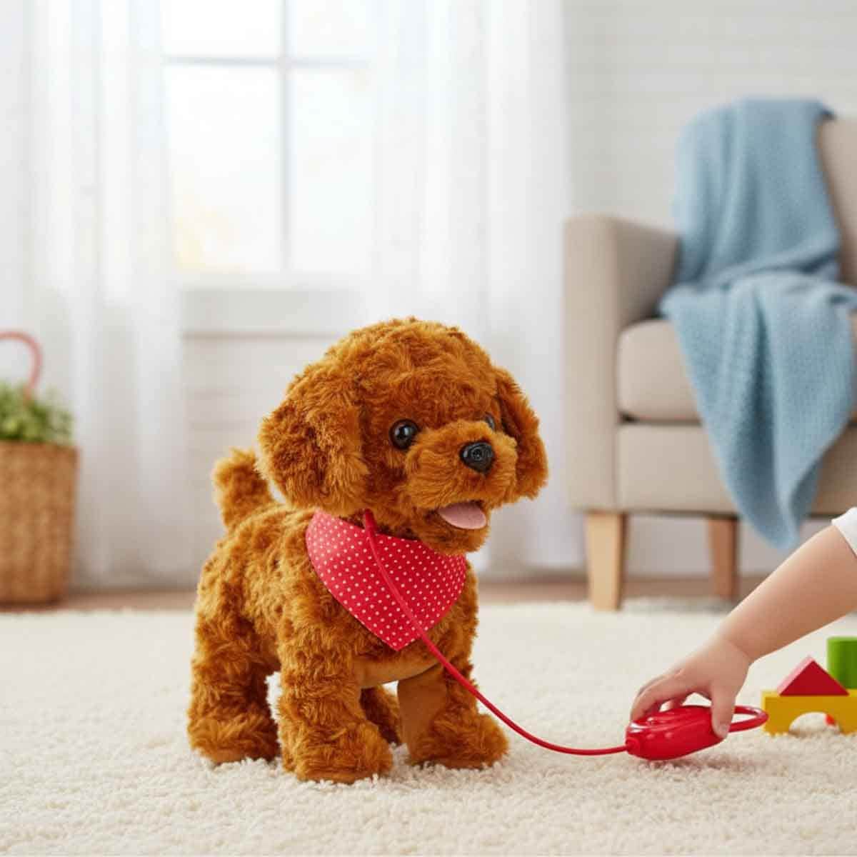 Addo Pitter Patter Walk Along Cockapoo Plush Toy Unisex, 3-4 Years