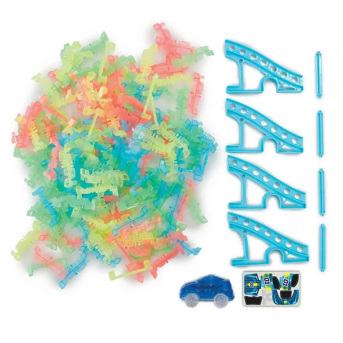 آدو مجموعة سباق تراك متوهجة 160 قطعة للأولاد من عمر 5-7 سنوات