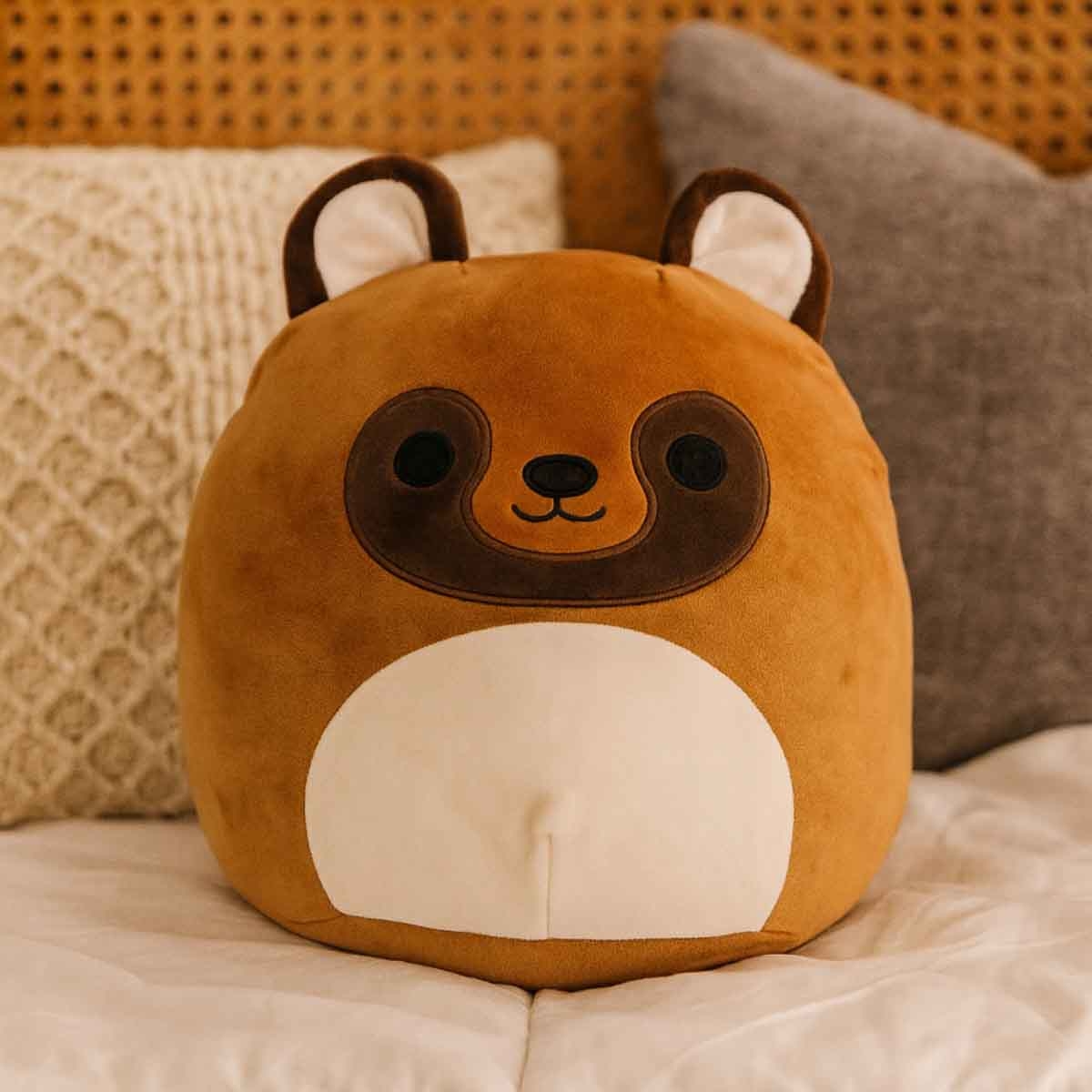 Adopt Me 8" Squishmallow Tanuki Plush Toy Unisex, 3-4 Years