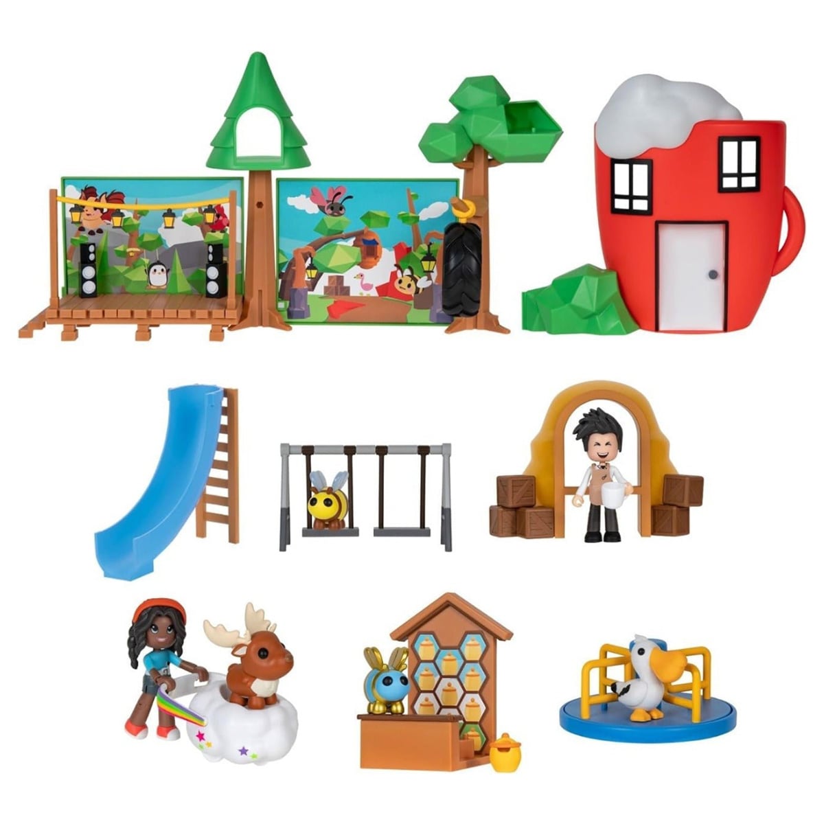 Adopt Me AME0029 Coffee Shop & Playground Large Playset Unisex, 5-7 Years