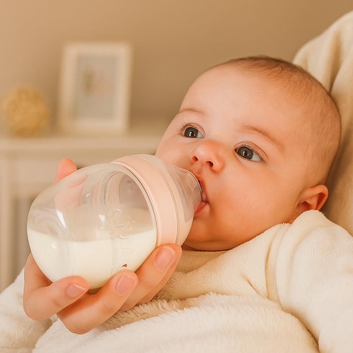 Aiwibi 120ml New Born Baby Pink Feeding Bottle Toddler, 0-2 Years