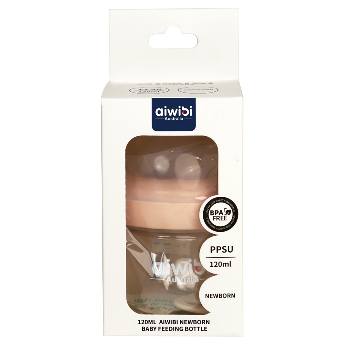 Aiwibi 120ml New Born Baby Pink Feeding Bottle Toddler, 0-2 Years