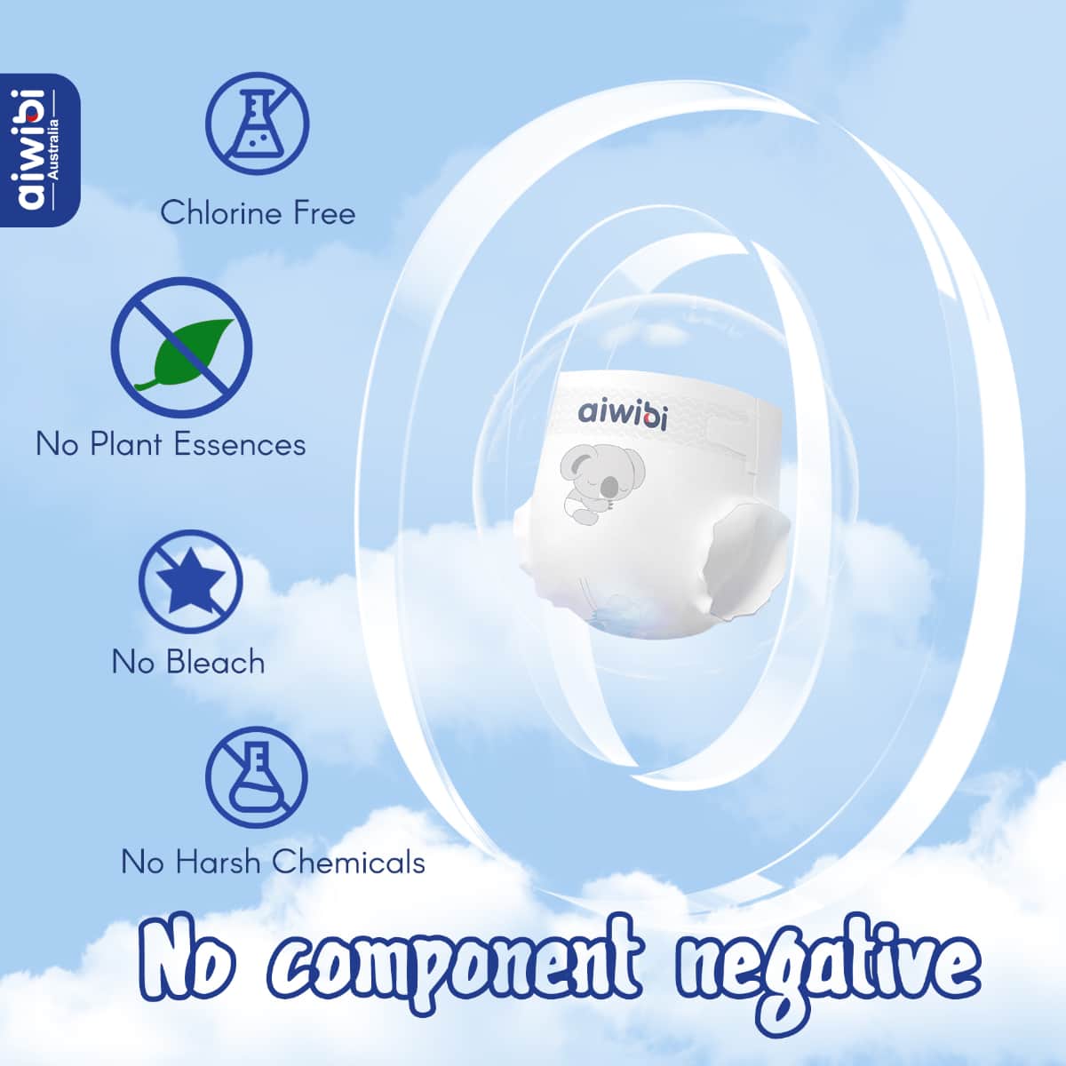 Aiwibi Size 2 (4-8Kg) Ultimate Comfort Baby Diapers Toddler, 0-2 Years