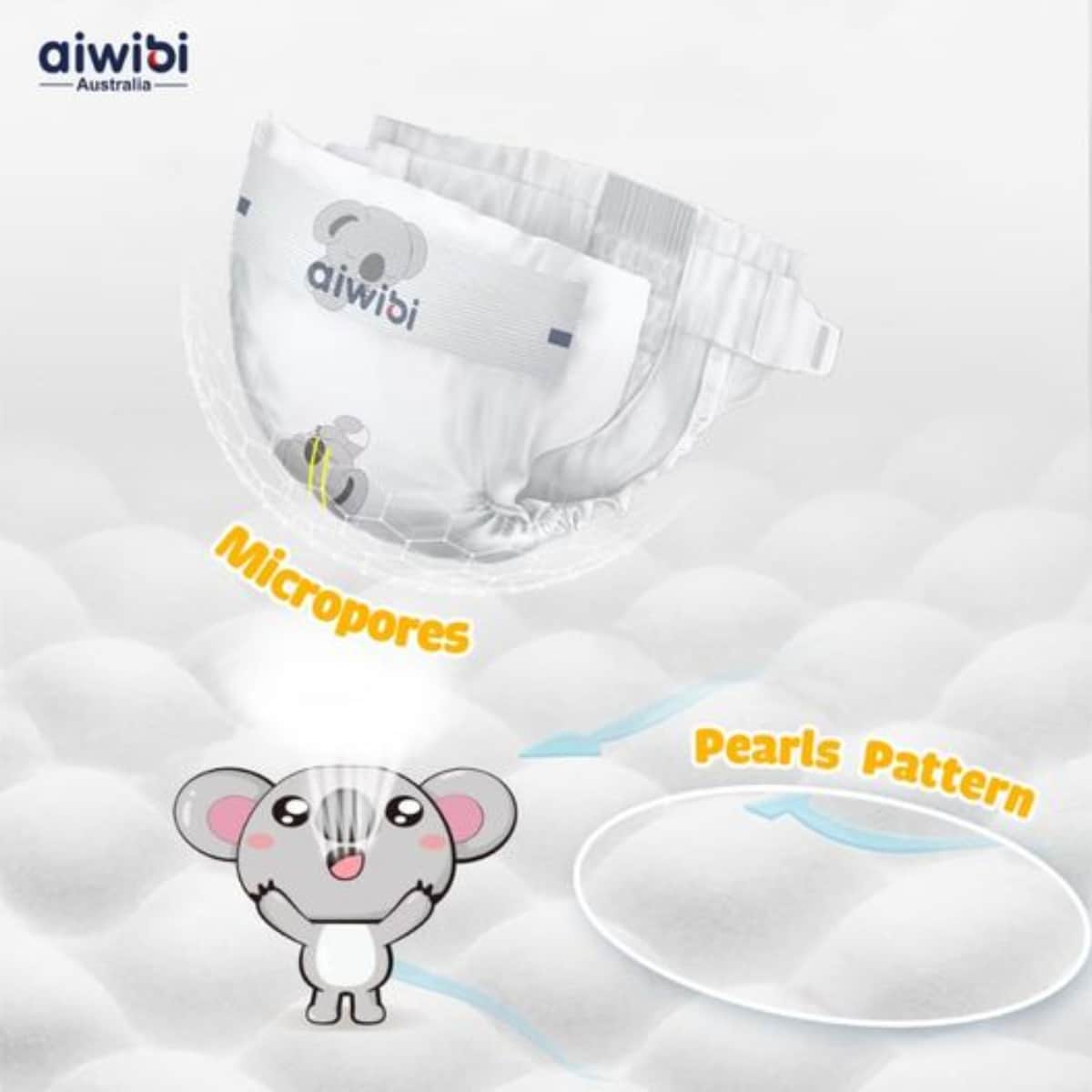 Aiwibi Size 5 (12-17Kg) Ultimate Comfort Baby Diapers Toddler, 0-2 Years