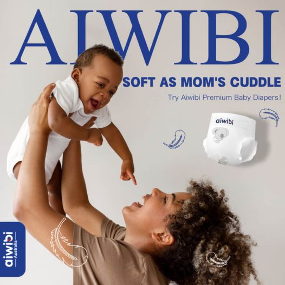 Aiwibi Size 5 (12-17Kg) Ultimate Comfort Baby Diapers Toddler, 0-2 Years