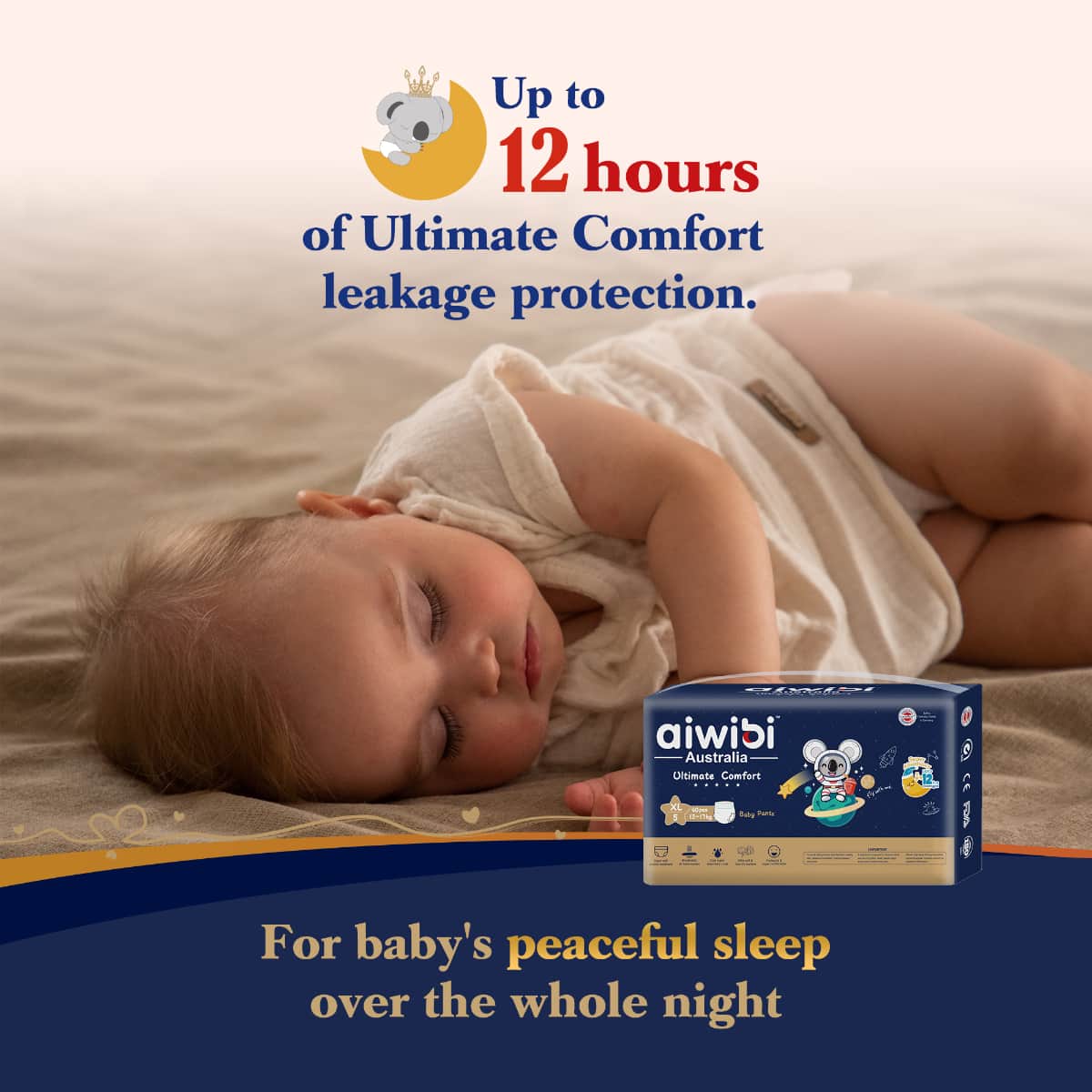 Aiwibi Size 6 (15-21Kg) Ultimate Comfort Baby Pants Toddler, 0-2 Years