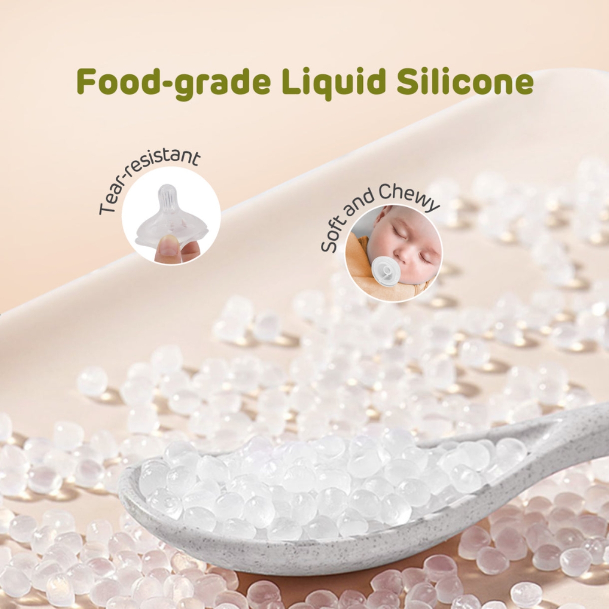 Aiwibi Size-L Baby Feeding Bottle Nipple Toddler, 0-2 Years