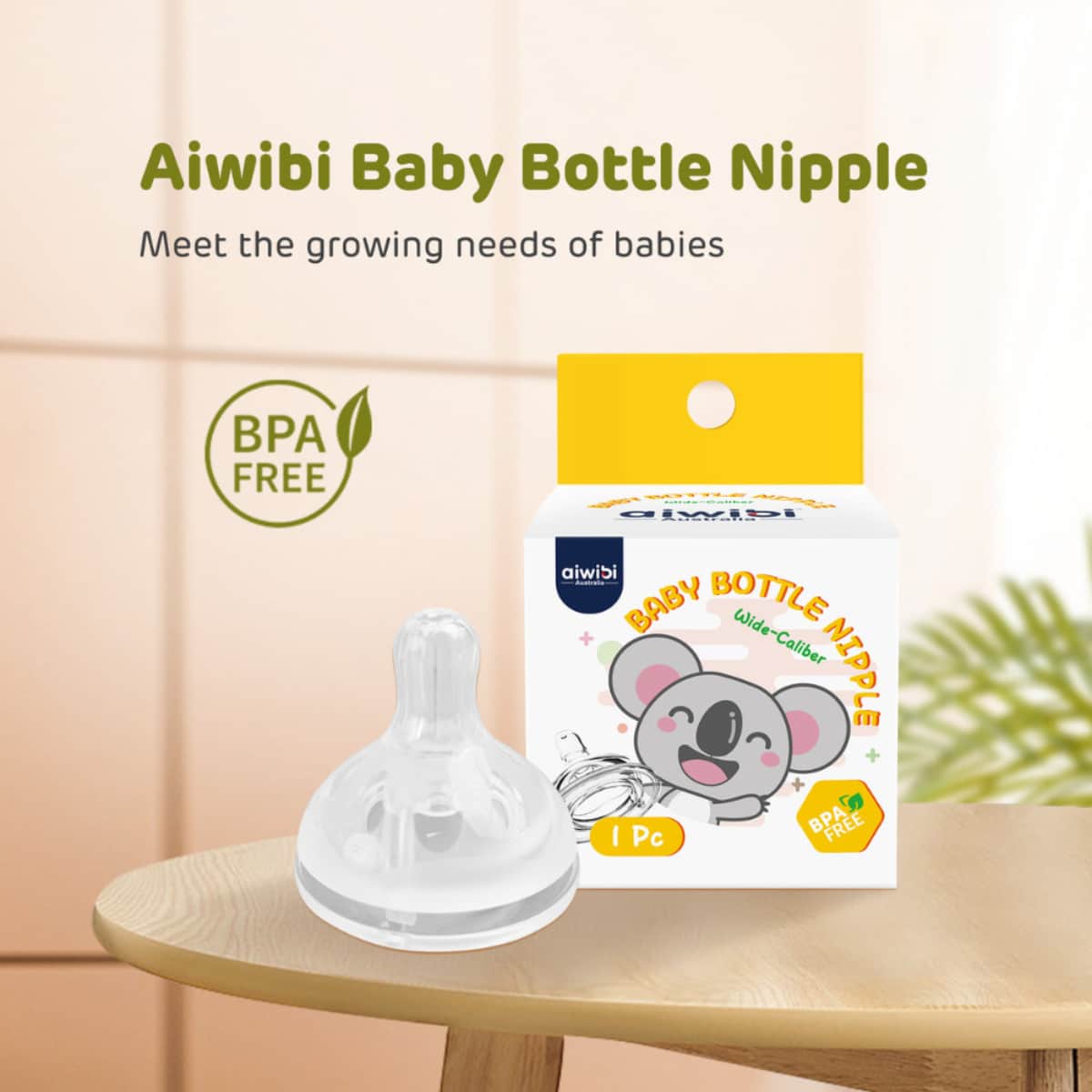 Aiwibi Size-XL Baby Feeding Bottle Nipple Toddler, 0-2 Years