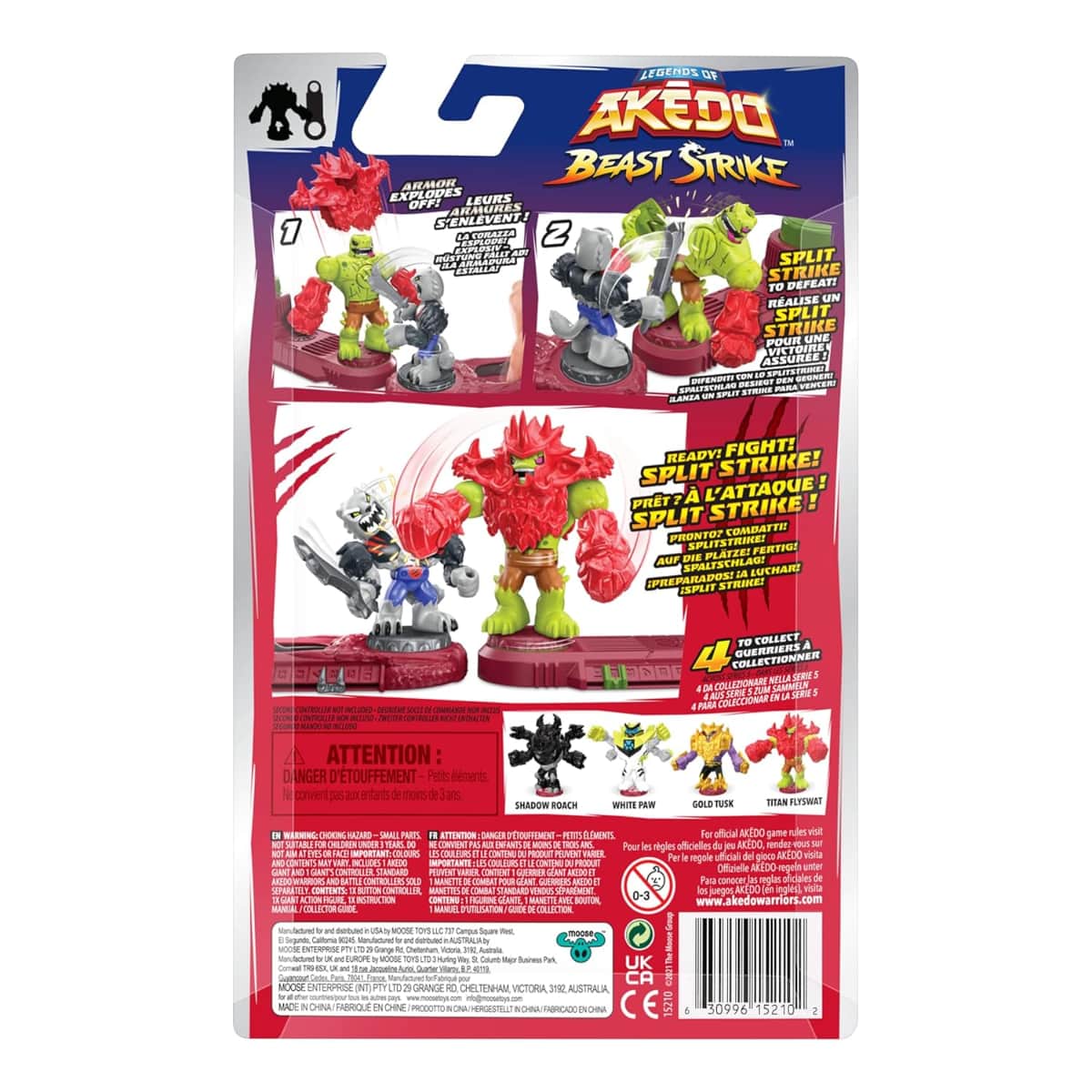 Akedo Beast Strike Battle Giants Gold Tusk Action Figure Unisex, 5-7 Years