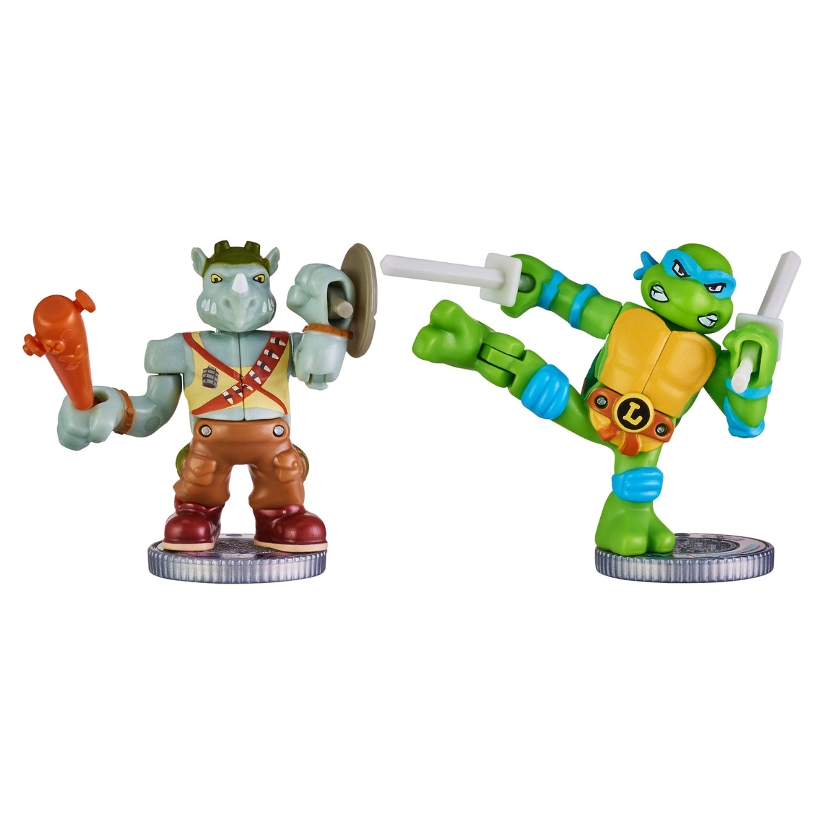 Akedo Leonardo vs Rocksteady Action Figure Playset Unisex, 5-7 Years