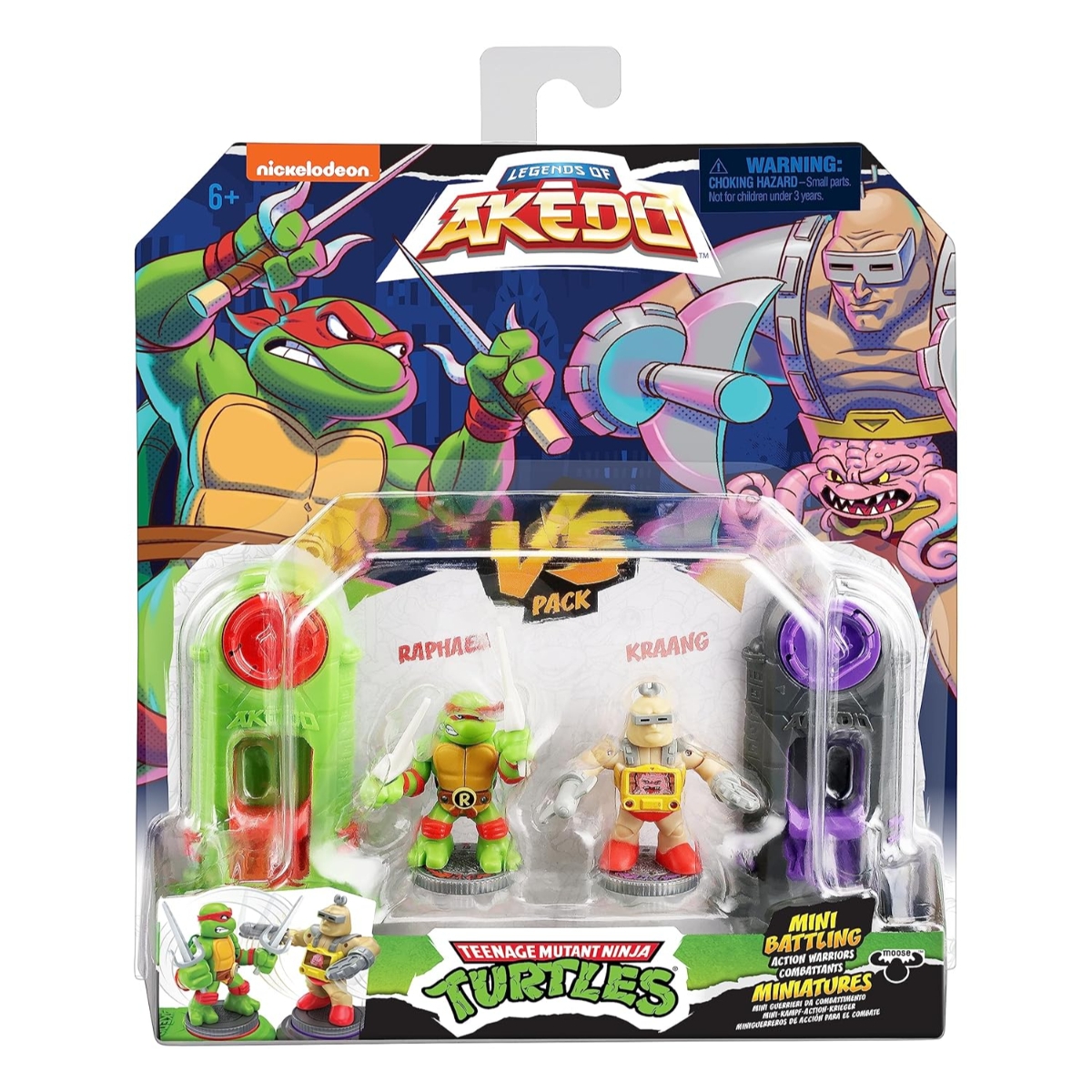 Akedo Raphael vs Kraang Action Figure Playset Unisex, 5-7 Years