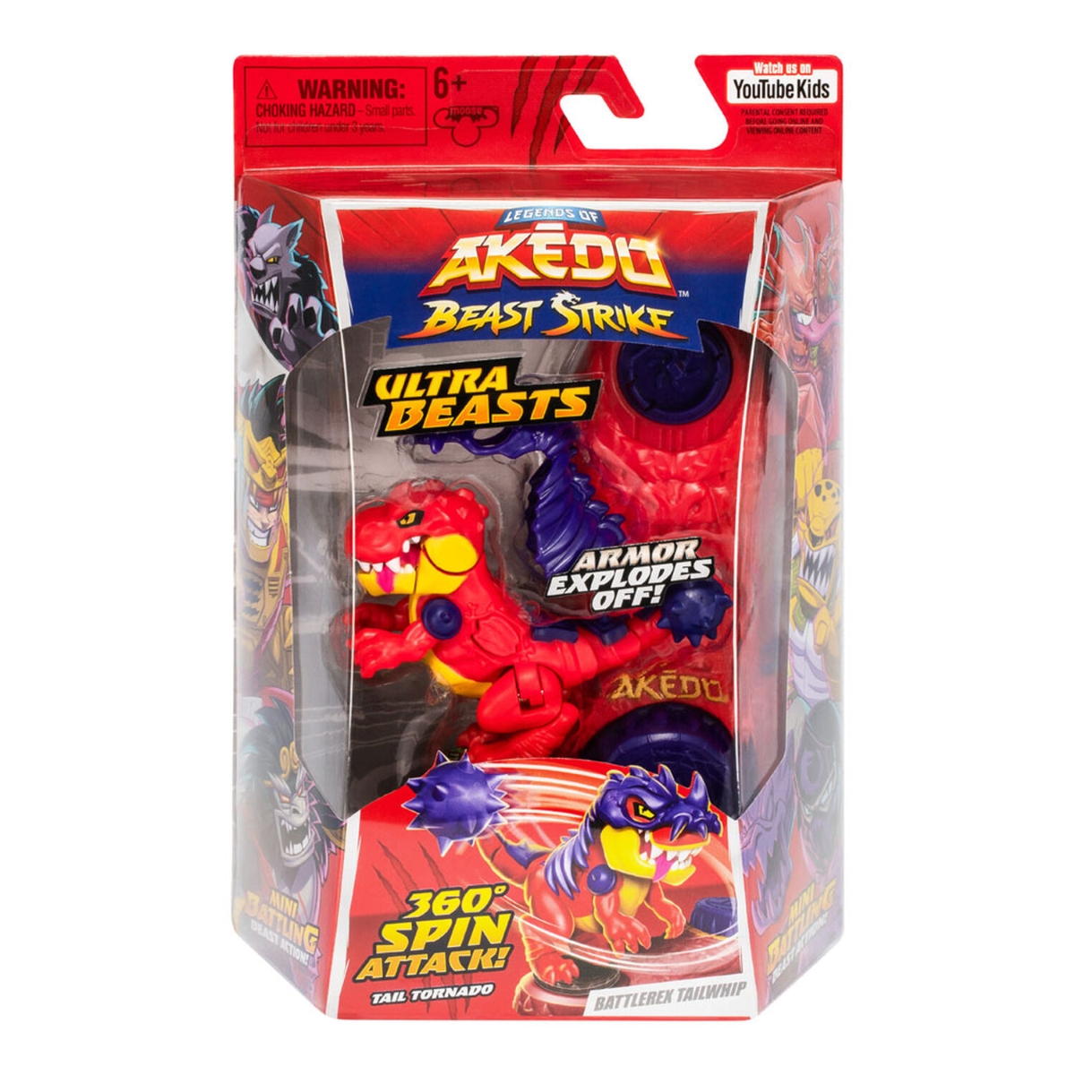 Akedo Ultra Beasts Battlerex Tailwhip Action Figure Unisex, 5-7 Years