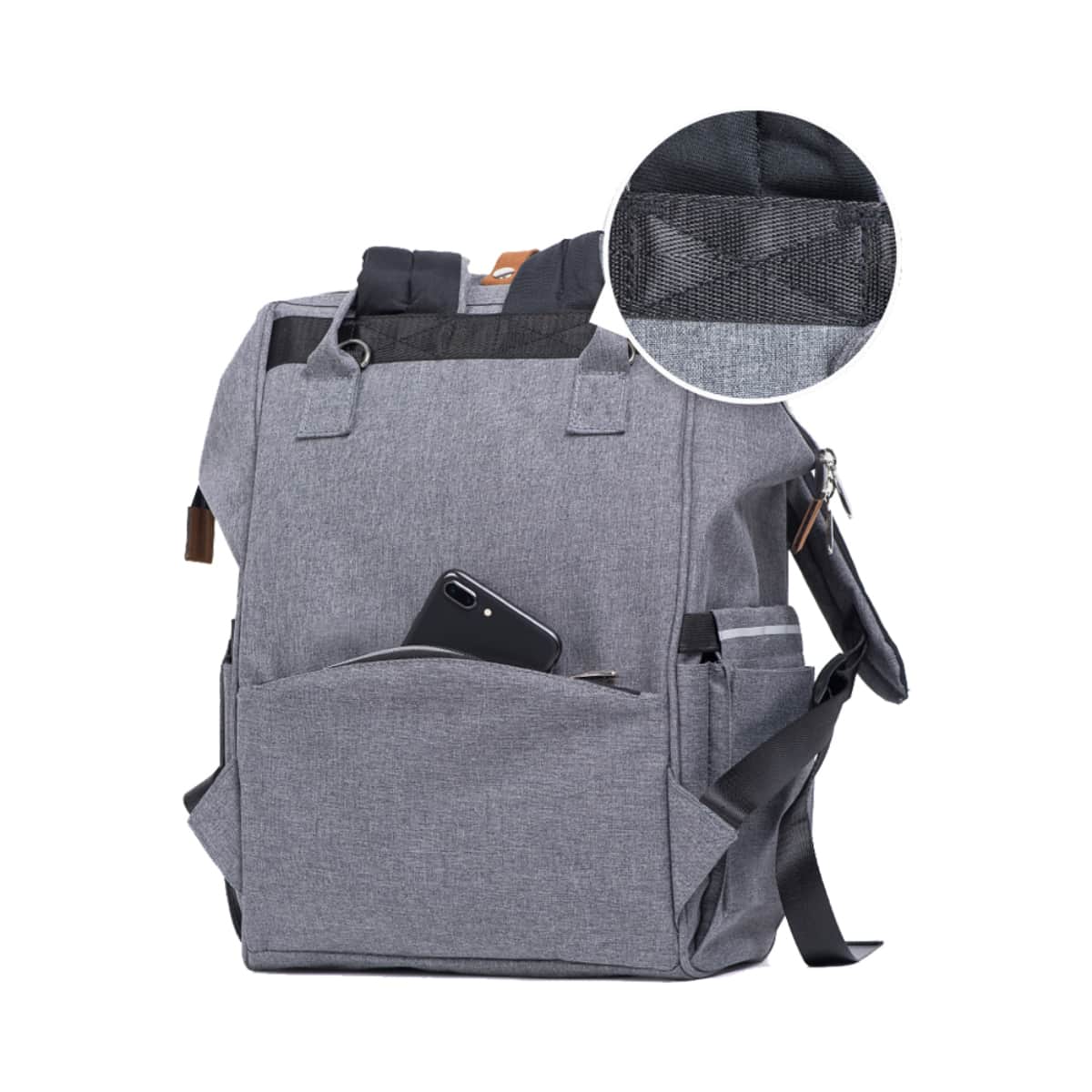 ألاميدا حقيبة حفاضات كبيرة باللون الرمادي للأطفال