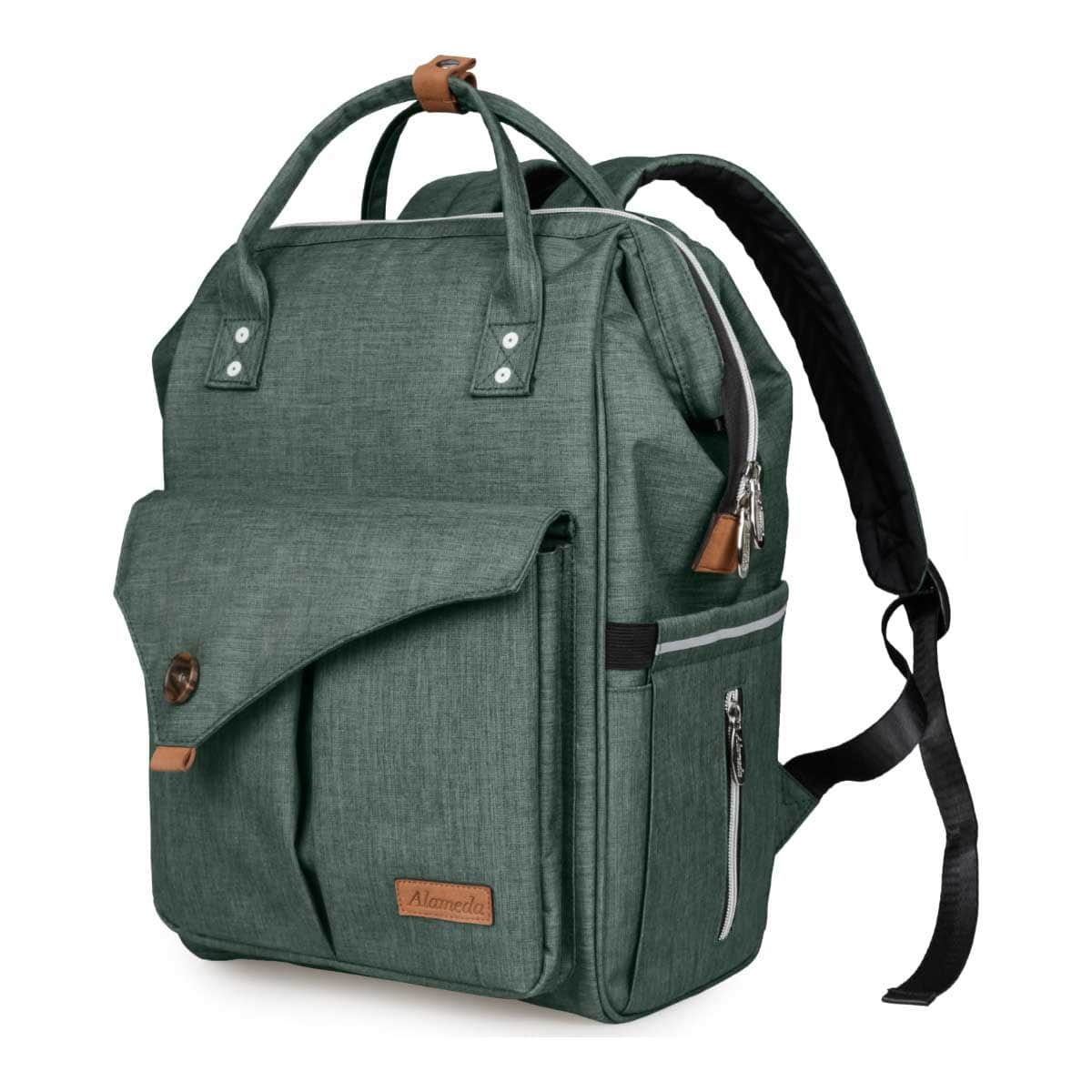 Alameda Olive Green Large Diaper Backpack