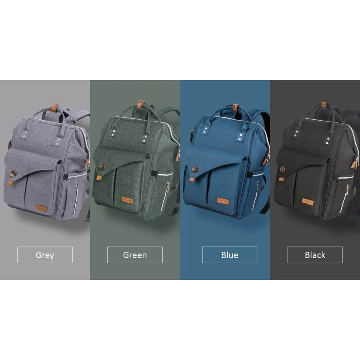 Alameda Olive Green Large Diaper Backpack