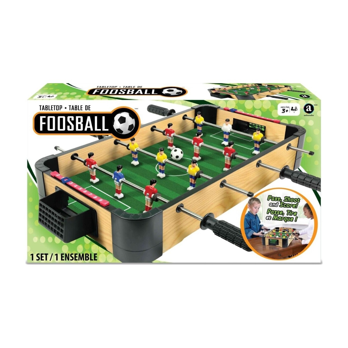Ambassador 16″ Tabletop Foosball Unisex, 3-4 Years