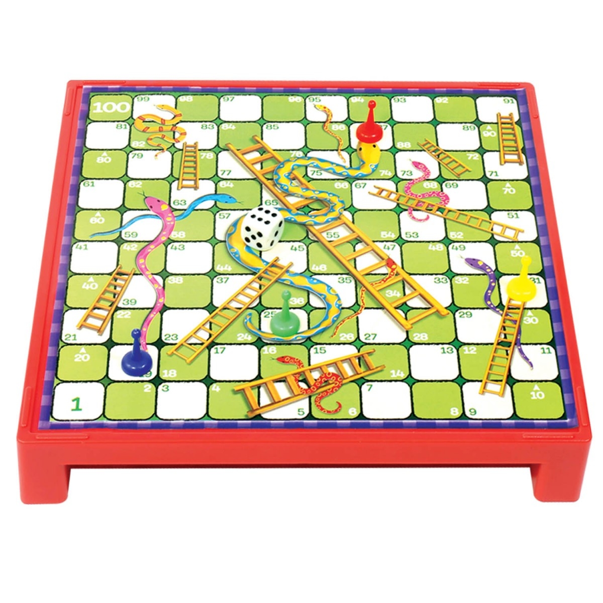 Ambassador 4-in-a-Row & Snakes and Ladders Combo Game Unisex, 5-7 Years