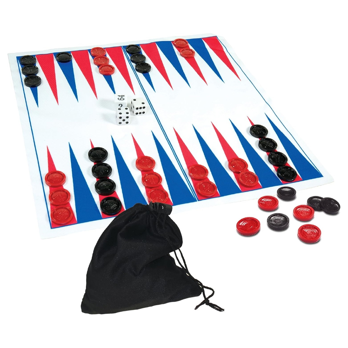 Ambassador Grab & Go Games! Travel Backgammon Game Unisex, 5-7 Years