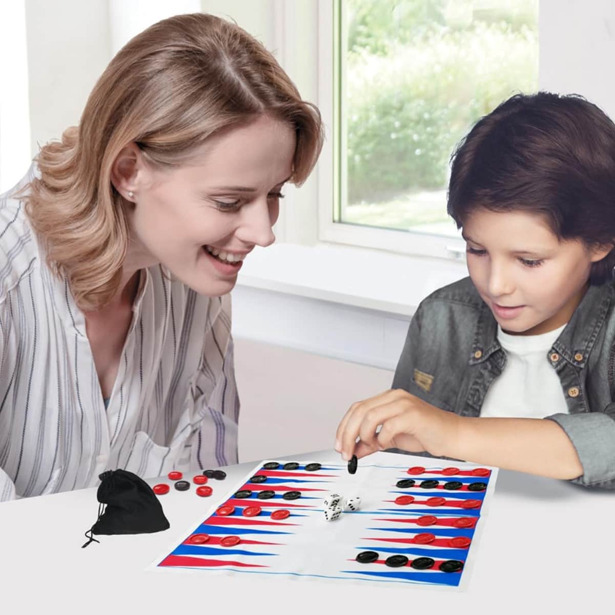 Ambassador Grab & Go Games! Travel Backgammon Game Unisex, 5-7 Years