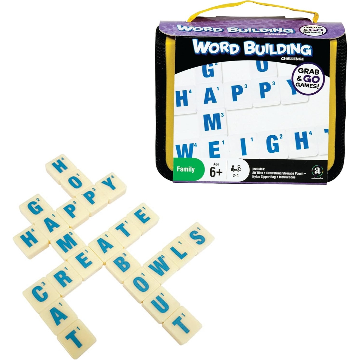 أمباسادور ألعاب جراب آند جو! تحدي تكوين الكلمات لعبة سفرية للجنسين، 5-7 سنوات