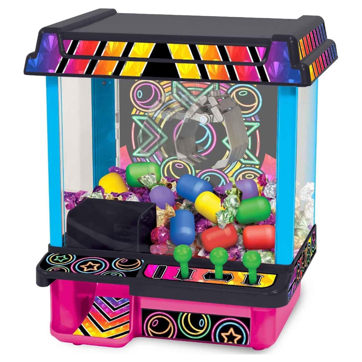 Ambassador Hyper Neon Series Electronic Arcade Claw Crane Unisex, 5-7 Years
