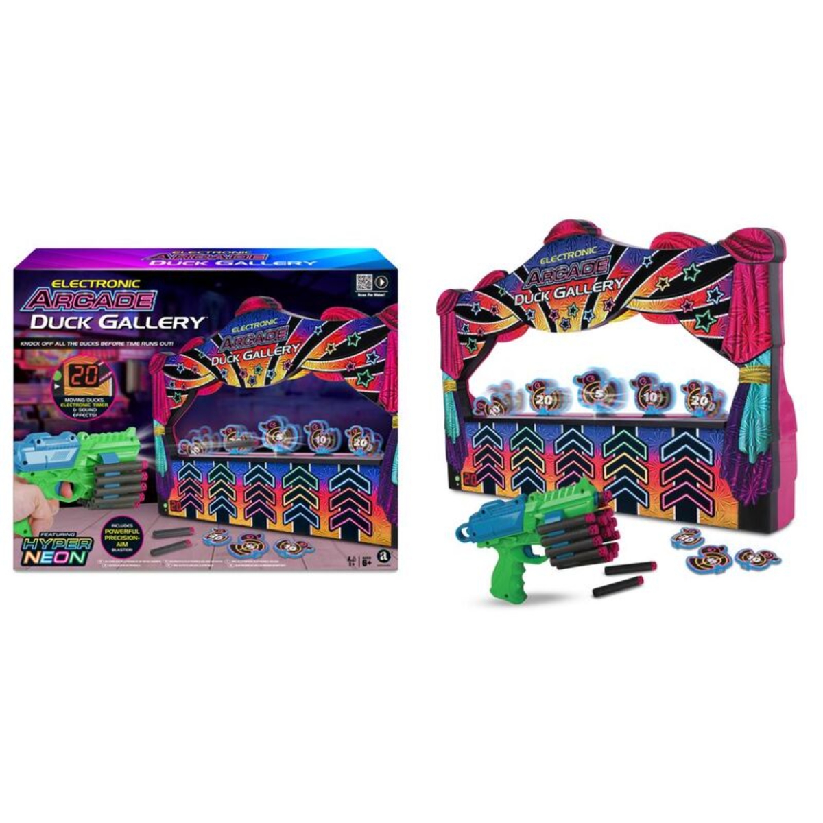 Ambassador Hyper Neon Series Electronic Arcade Duck Gallery Unisex, 5-7 Years