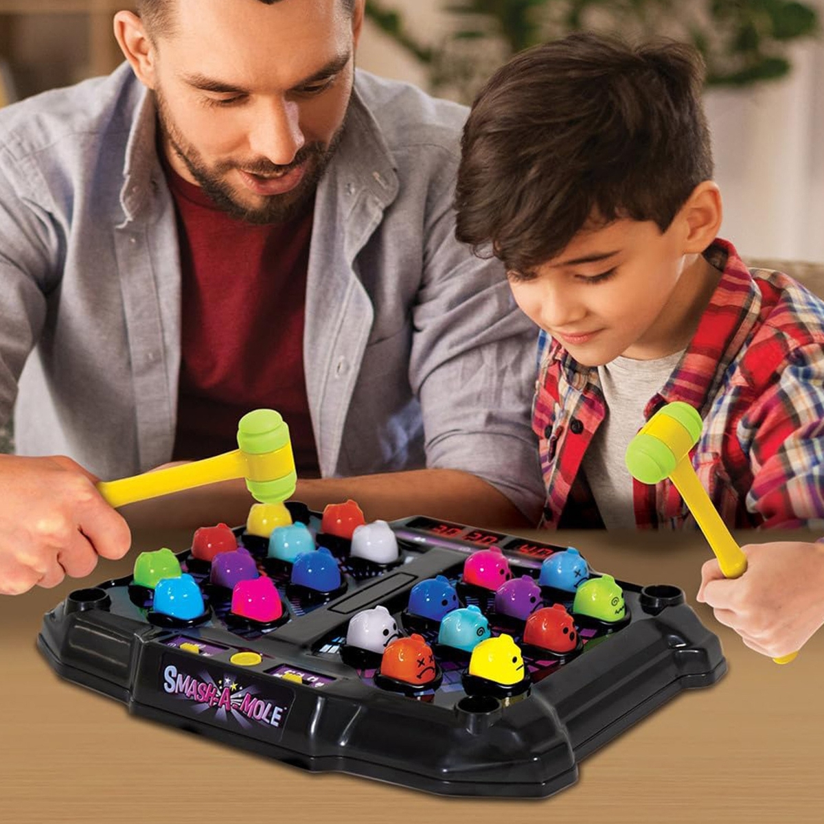 Ambassador Hyper Neon Series Electronic Arcade Smash-A-Mole Unisex, 5-7 Years