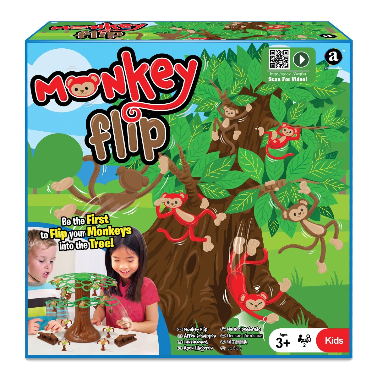 Ambassador Monkey Flip Game Unisex, 3-4 Years