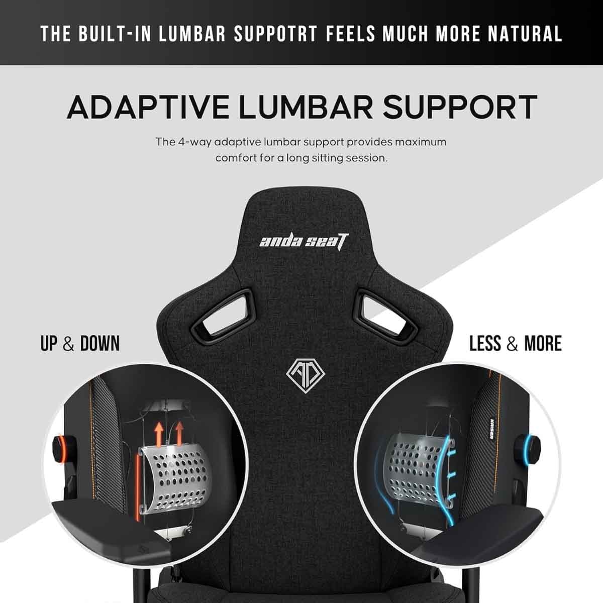 انداسيت كرسي ألعاب كايزر 3 مقاس XL لون رمادي