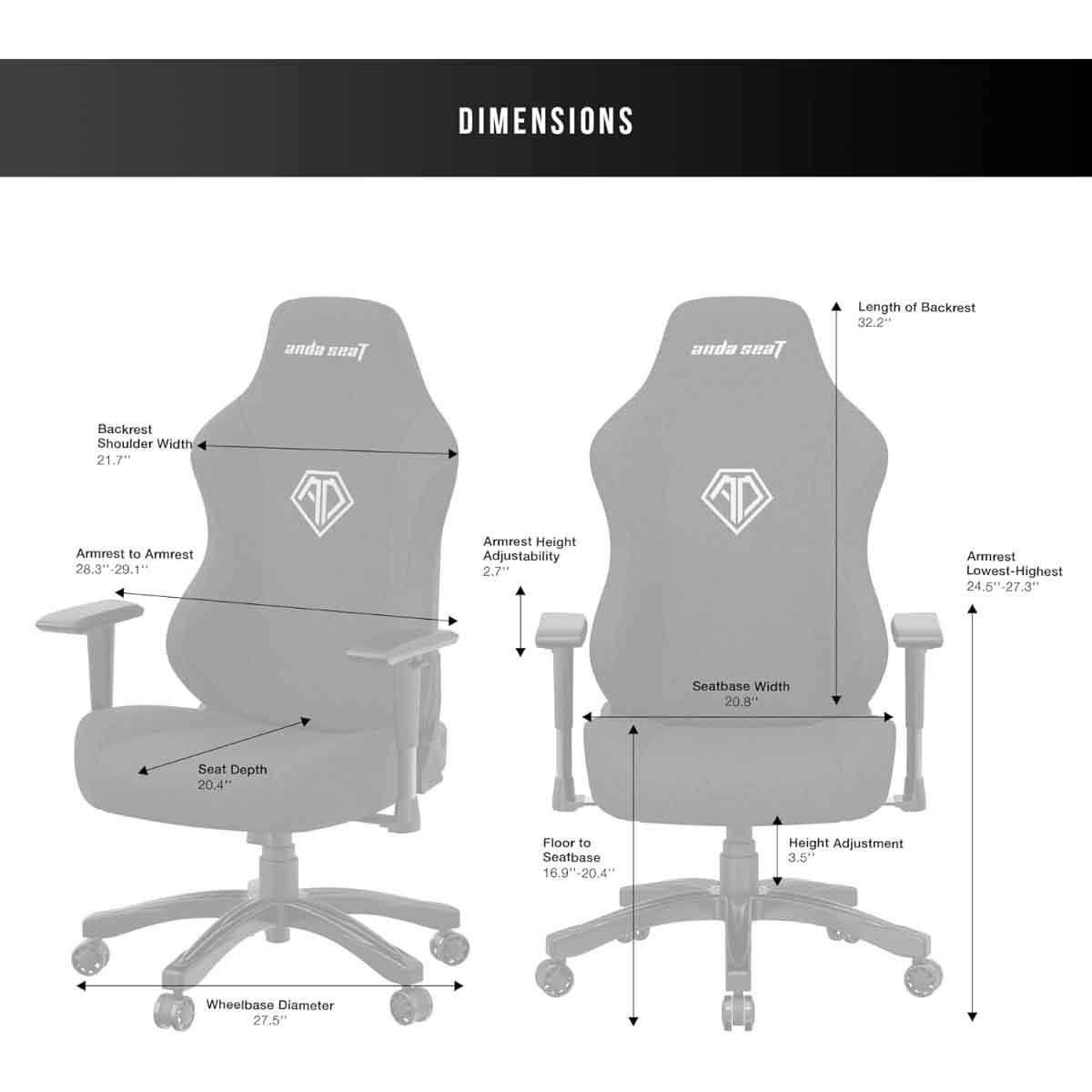 Andaseat Phantom 3 L Gaming Chair