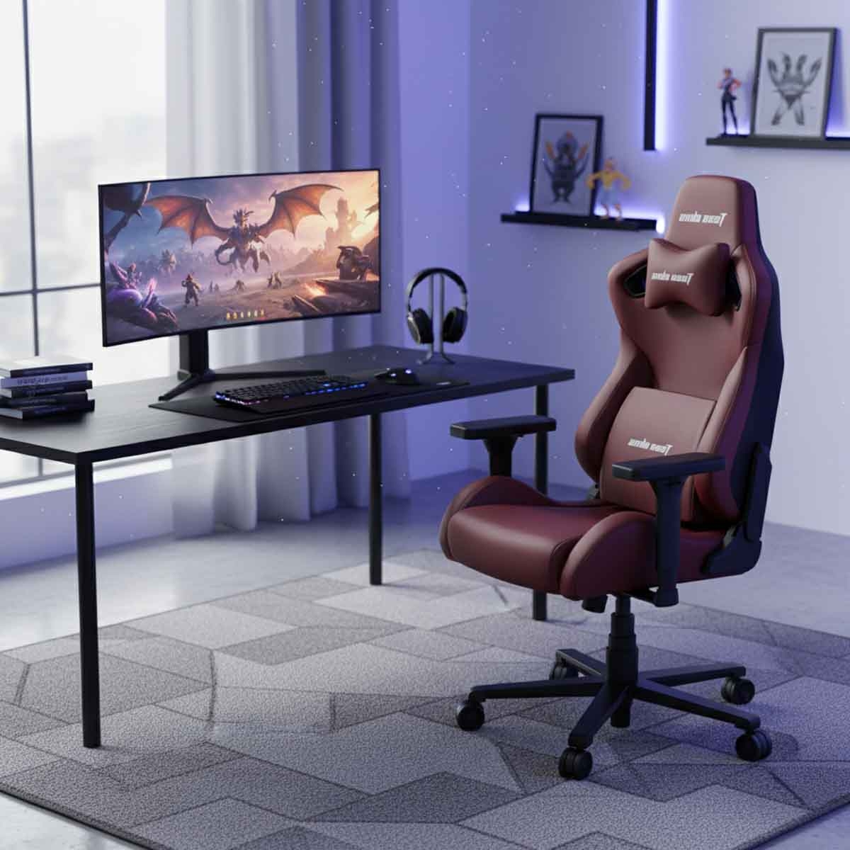 انداسيت كرسي ألعاب كايزر فرونتير مقاس XL لون أسود