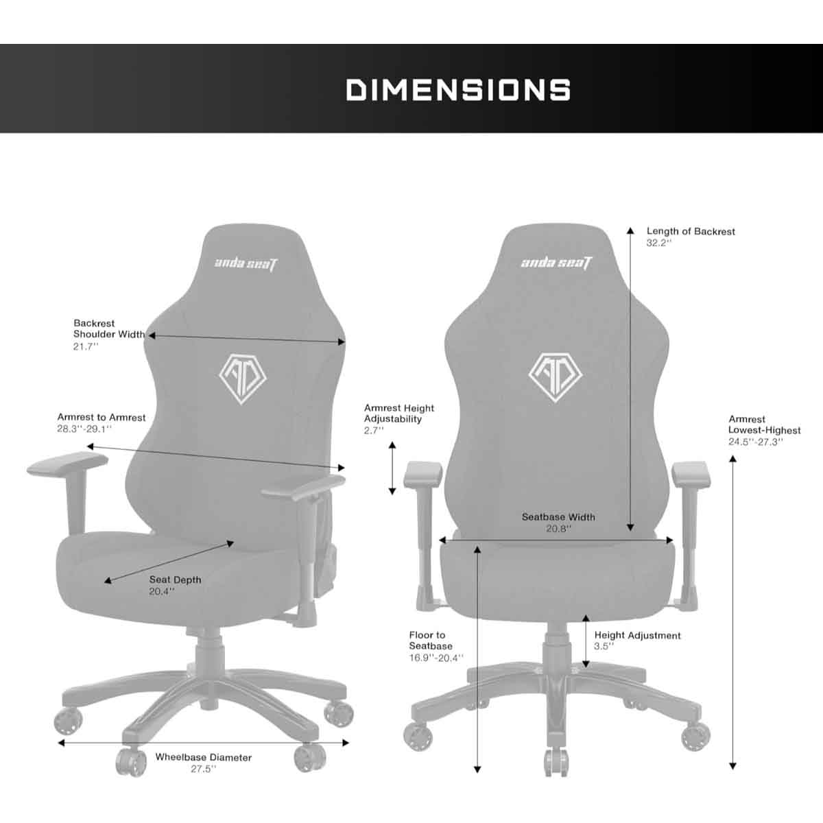 Andaseat Phantom 3 L Gaming Chair