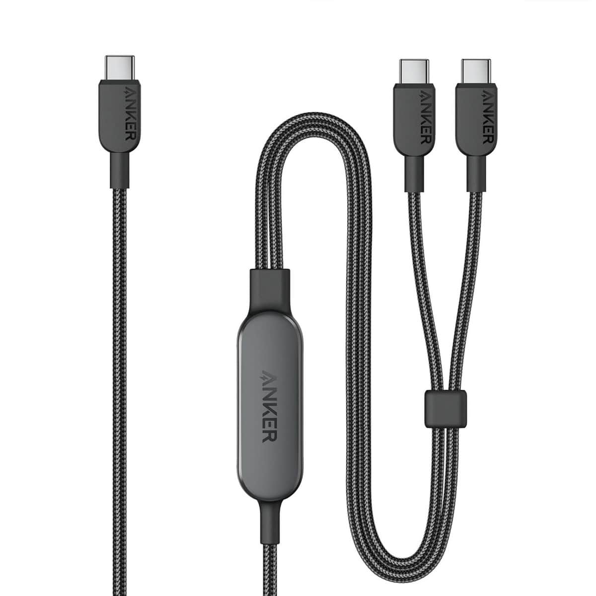 أنكر كابل 2 في 1 USB-C إلى USB-C بقدرة 140 واط بطول 4 قدم