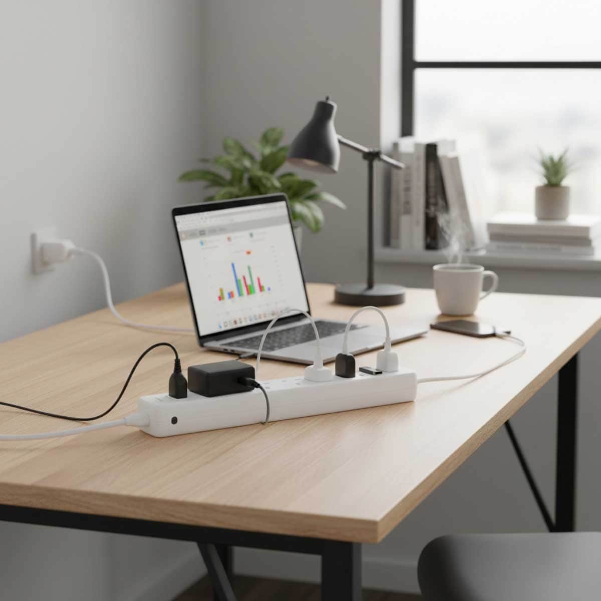 أنكر مشترك كهربائي 320 مع 6 مخارج AC بطول 1.8 متر