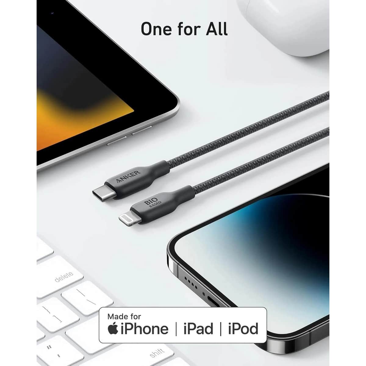 Anker 6ft 542 Bio-Nylon USB-C to Lightning Cable