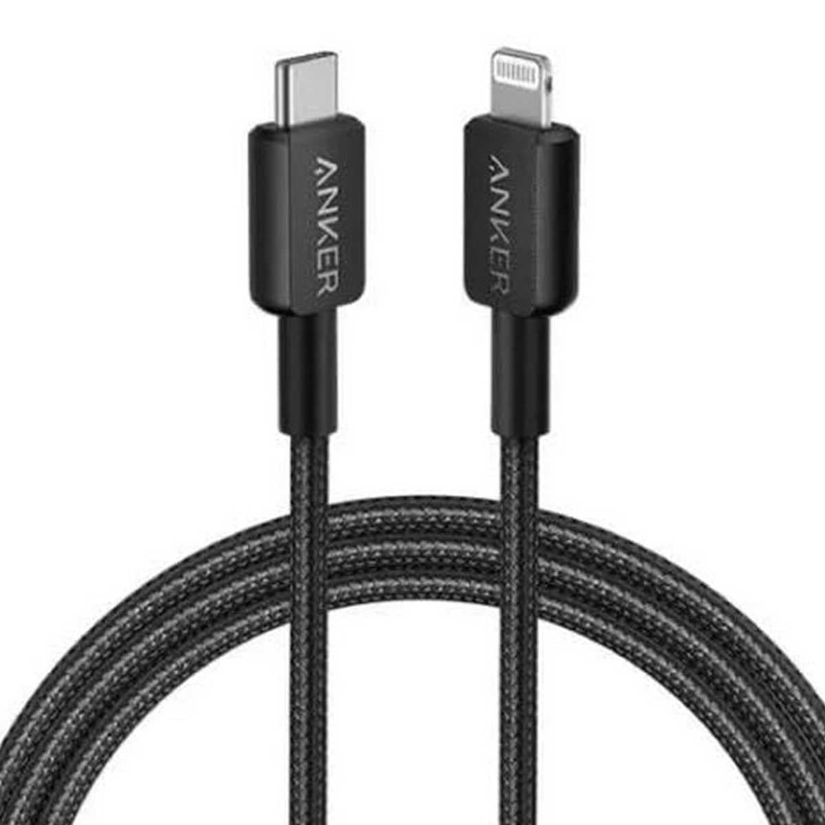 Anker Black 10ft 322 Braided USB-C to Lightning Cable
