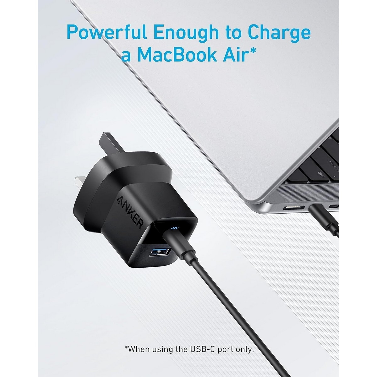 أنكر شاحن حائط 323 بقدرة 33 واط بمنفذي USB-C وUSB-A