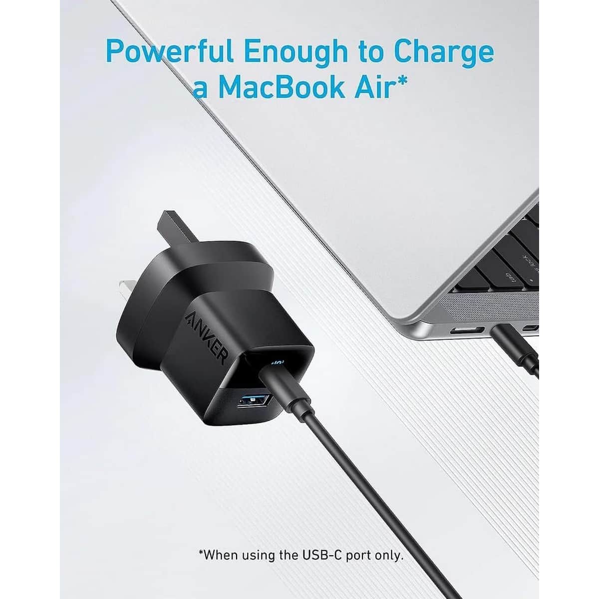 Anker Black 323 33W 2-Port USB-C & USB-A Wall Charger & Cable Set